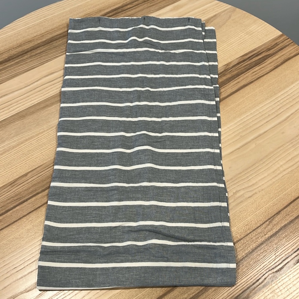 lovely Gray and White striped cotton shower curtain
